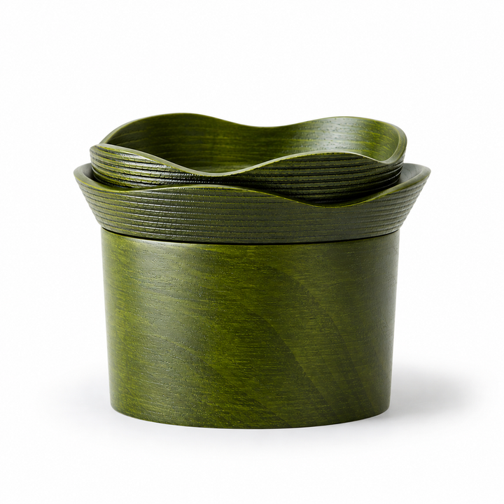 Yamanaka Lacquerware Double-flowered Olive