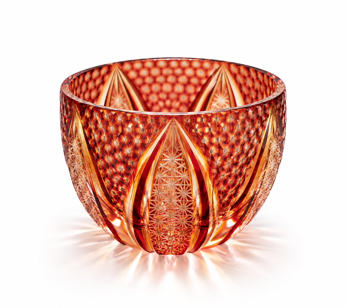 Edo Kiriko GENEN : Gold-Red/Amber