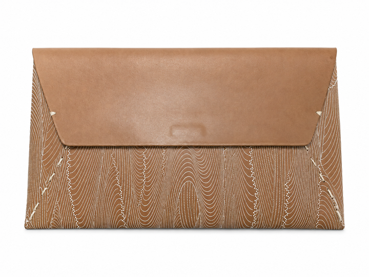 Edo Komon Clutch bag, Natural